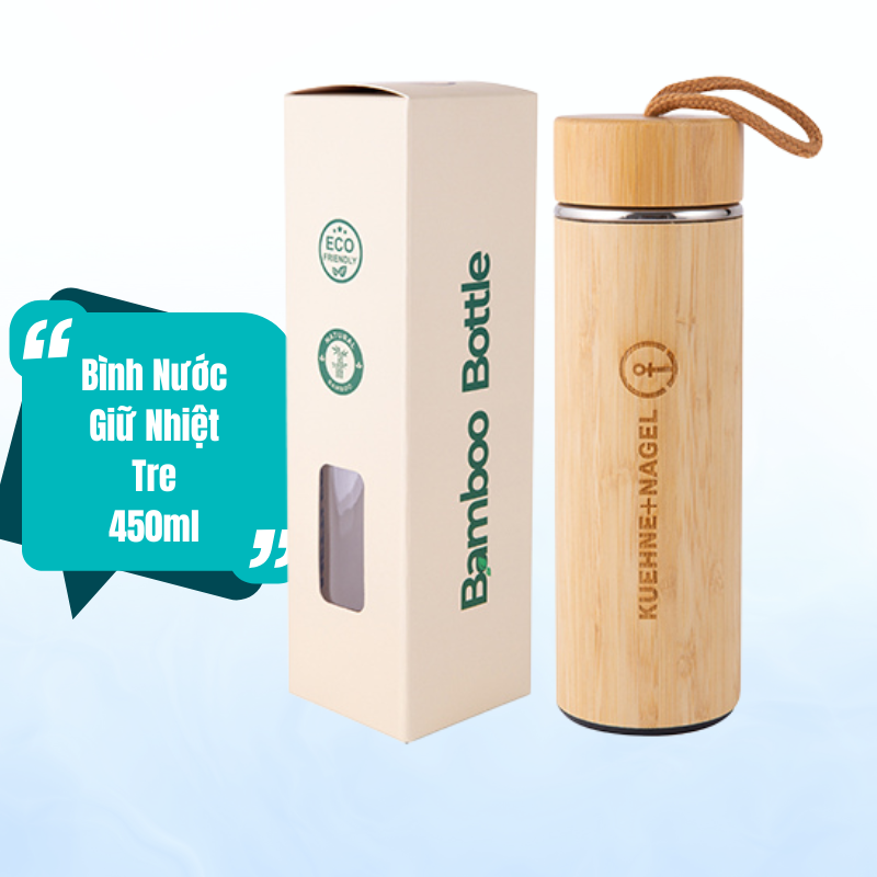 GBB13 – Bình Giữ Nhiệt Vỏ Tre “Eco Icon” bình giữ nhiệt tre 450ml